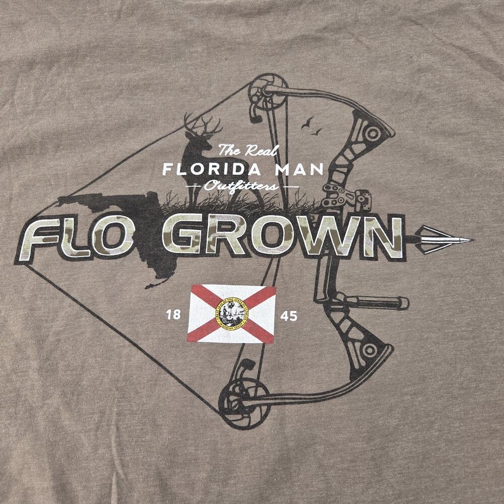 Flo Grown T Shirt XL Florida Graphic Gray Short Sleeve The Real Florida Man Tee